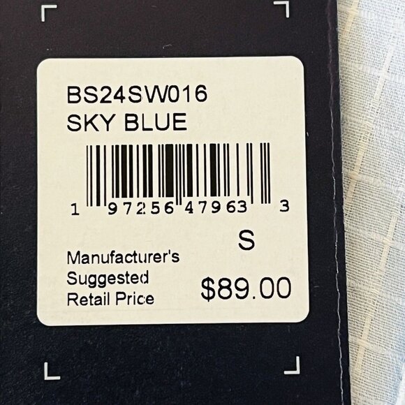 Ben Sherman Men's Plaid Short Sleeve Blue Shirt Size Small Textured Slub NWT - Picture 7 of 12